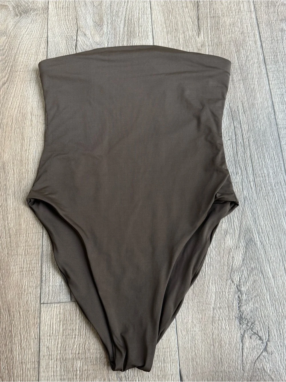Free People x Toast signature tube one piece swimsuit size large dark brown